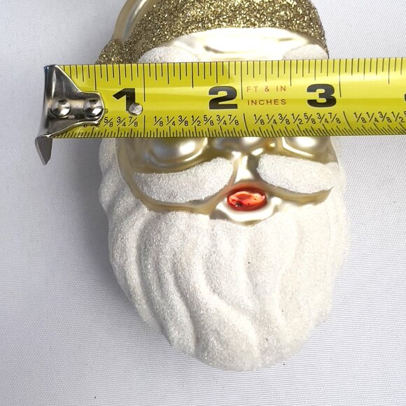 Waterford Santa Ornament Vintage 1997 Hand-Painted Glass Original Box & Tags 6" - Picture 8 of 9